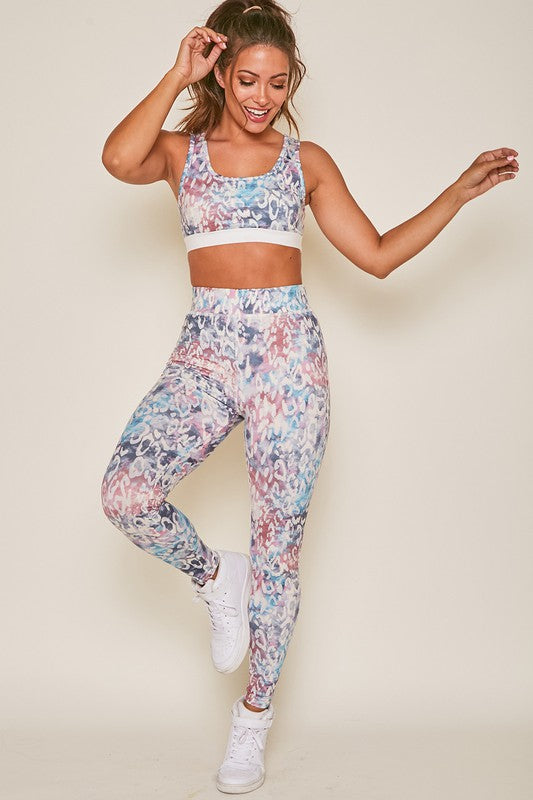 Rainbow workout leggings best sale