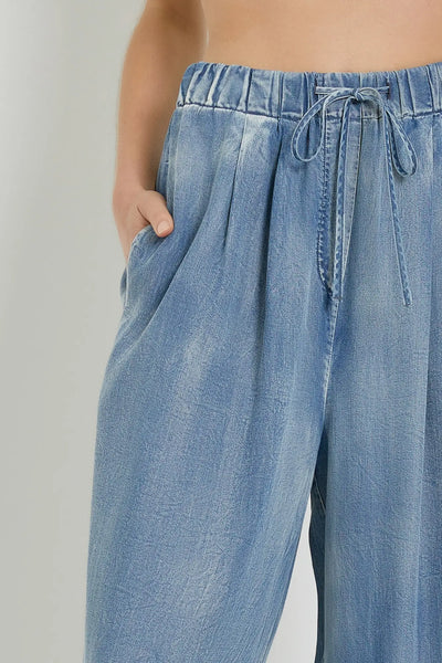 Wide Leg Denim Pants