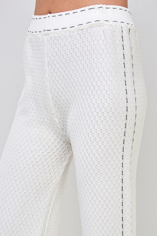 White Knit Top & Bottom Set - Shop Habb