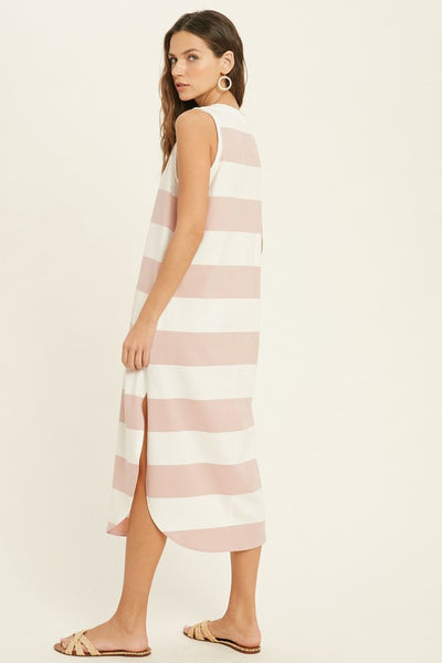 Oh! So Comfy Stripe Midi Dress - Shop Habb