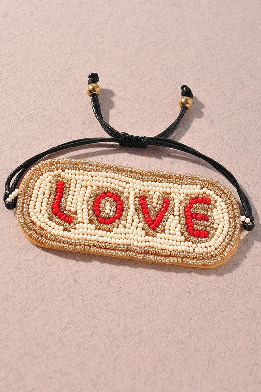 Love Beaded Bracelet - Shop Habb