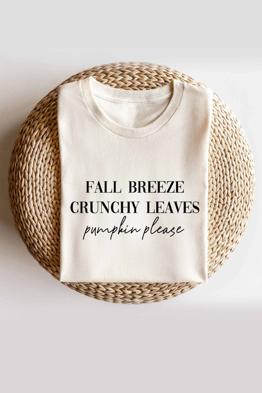 Brisa otoñal, hojas crujientes y camiseta de calabaza, por favor