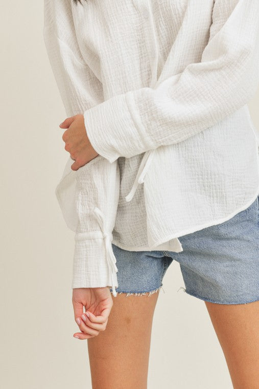 Oversized Button Up Shirt - Shop Habb