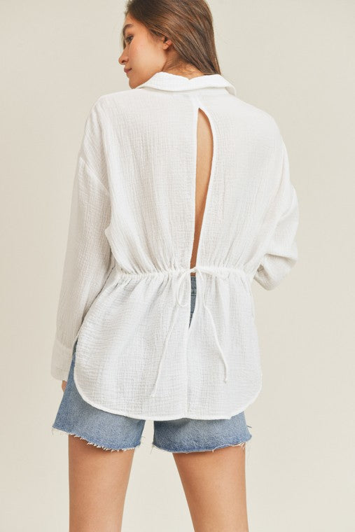 Oversized Button Up Shirt - Shop Habb