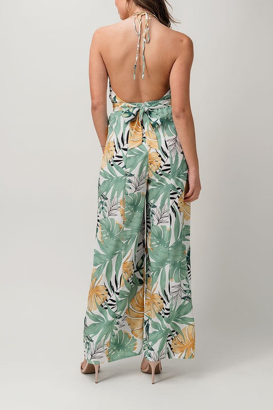 Tropical Palm Jumpsuit - Shop Habb