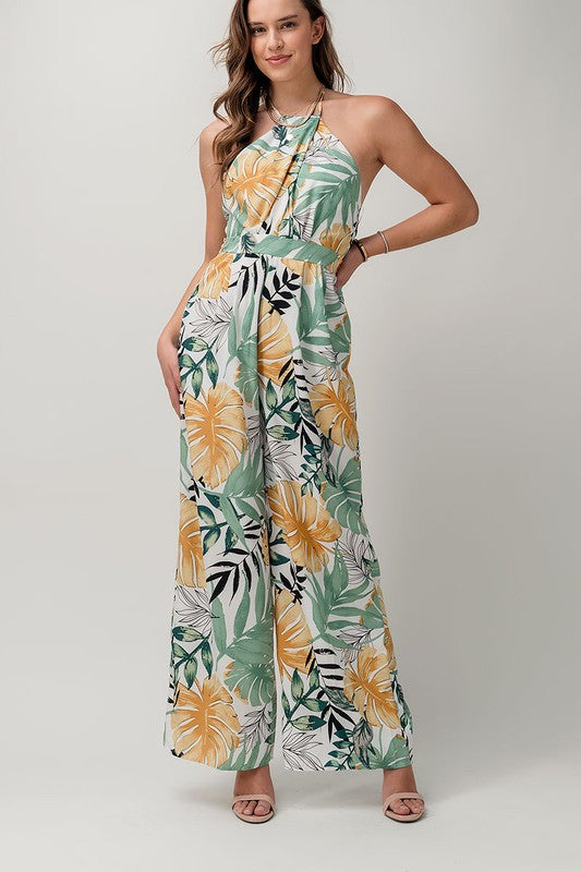 Tropical Palm Jumpsuit - Shop Habb