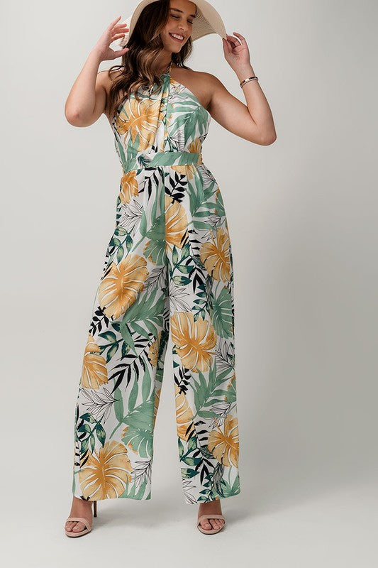 Tropical Palm Jumpsuit - Shop Habb