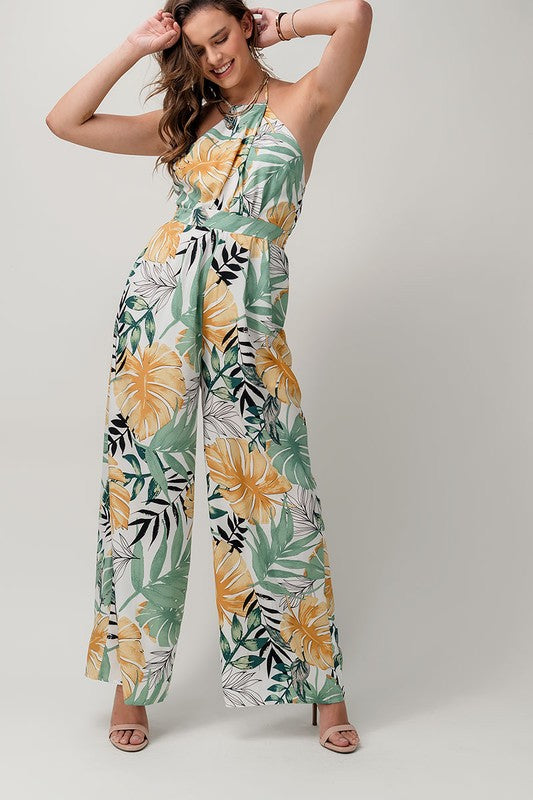 Tropical Palm Jumpsuit - Shop Habb