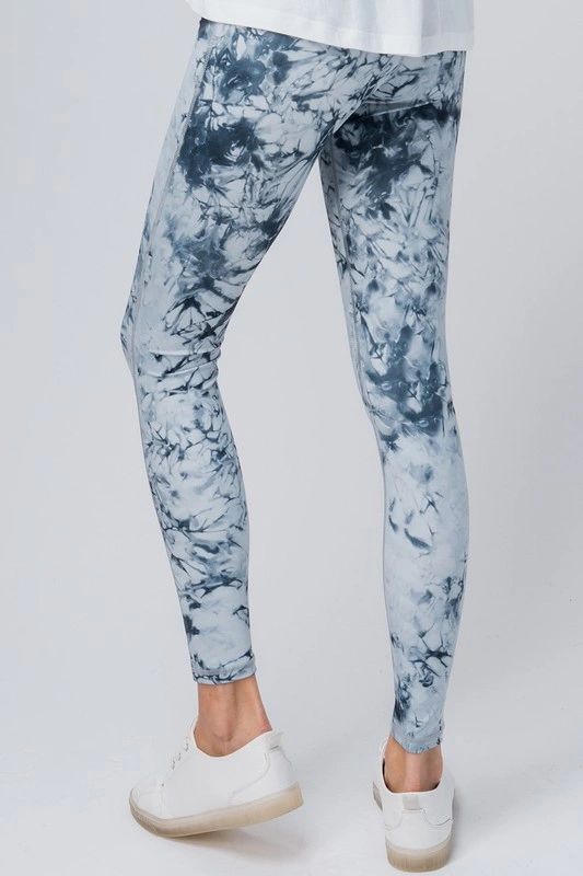 Blue Tie Dye Leggings - Shop Habb