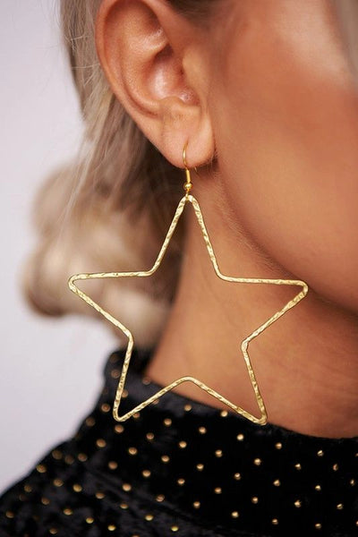 Shine Bright Large Star Earrings - Shop Habb