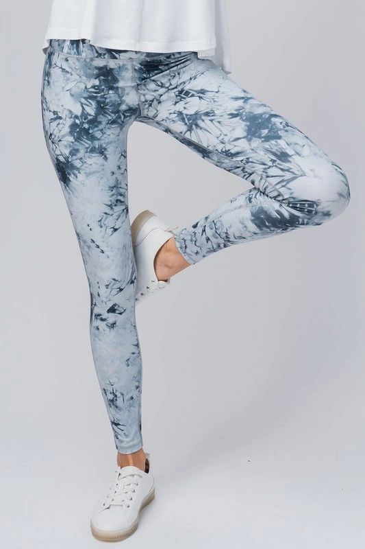 Blue Tie Dye Leggings - Shop Habb