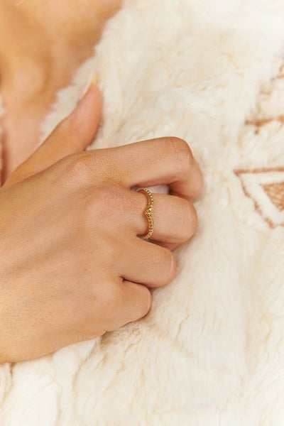 Women's Golden Studded Ring - Shop Habb