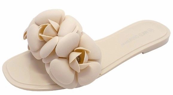 Women's Flower Flat Jelly Sandal - Shop Habb