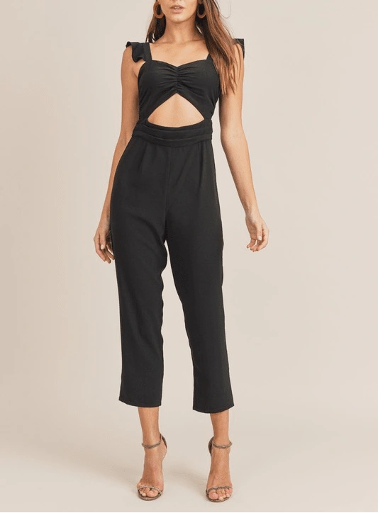 Front Cut Out Jumpsuit - Shop Habb