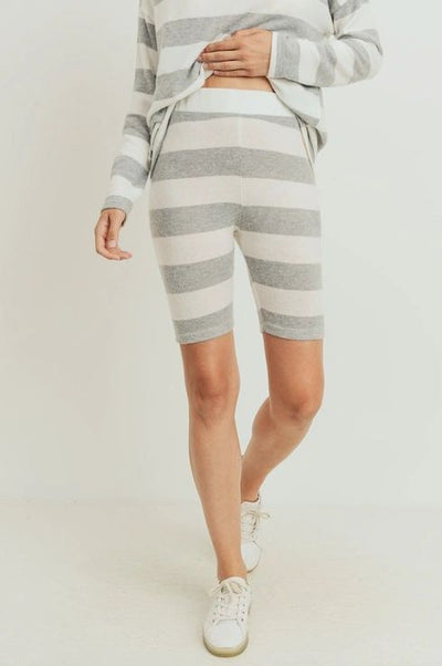 Thick Striped Cropped Lounge Pants - Shop Habb